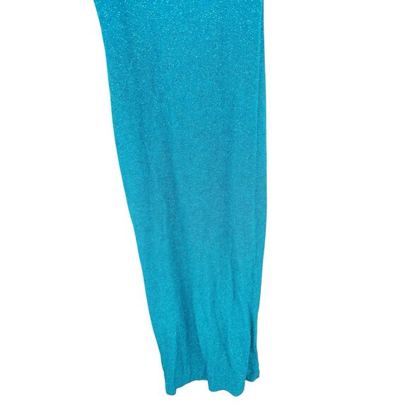 A Fortiori Maurice’s Y2K Open Back Prom Dress Evening Gown Turquoise Sparkle M - Picture 3 of 9